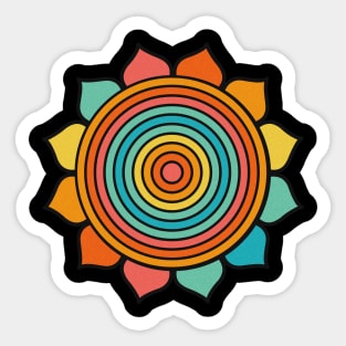 Retro hippie flower Sticker